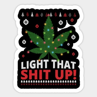 Weed Christmas Sticker